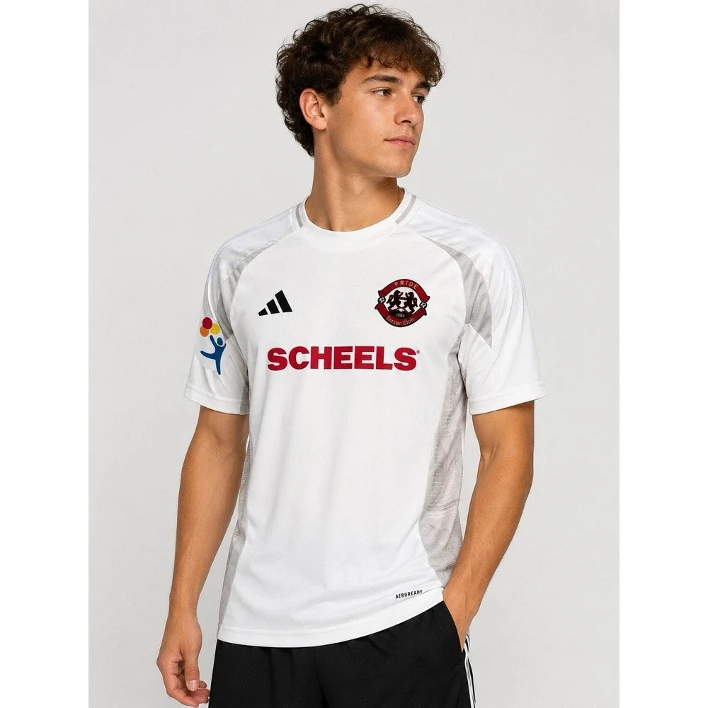 Adidas Pride Soccer Club Jersey White AeroReady Adult Medium #52 Soccer Tee Read